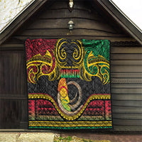 Vanuatu Language Week Quilt Boar Tusk Warrior Tribal Floral Pattern