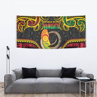 Vanuatu Language Week Tapestry Boar Tusk Warrior Tribal Floral Pattern