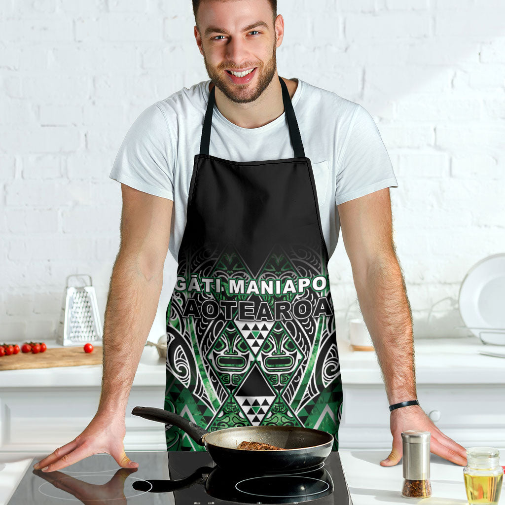 Aotearoa Ngati Maniapoto Apron Maori Tribal Green Paua Shell Pattern DT05 - Polynesian Pride