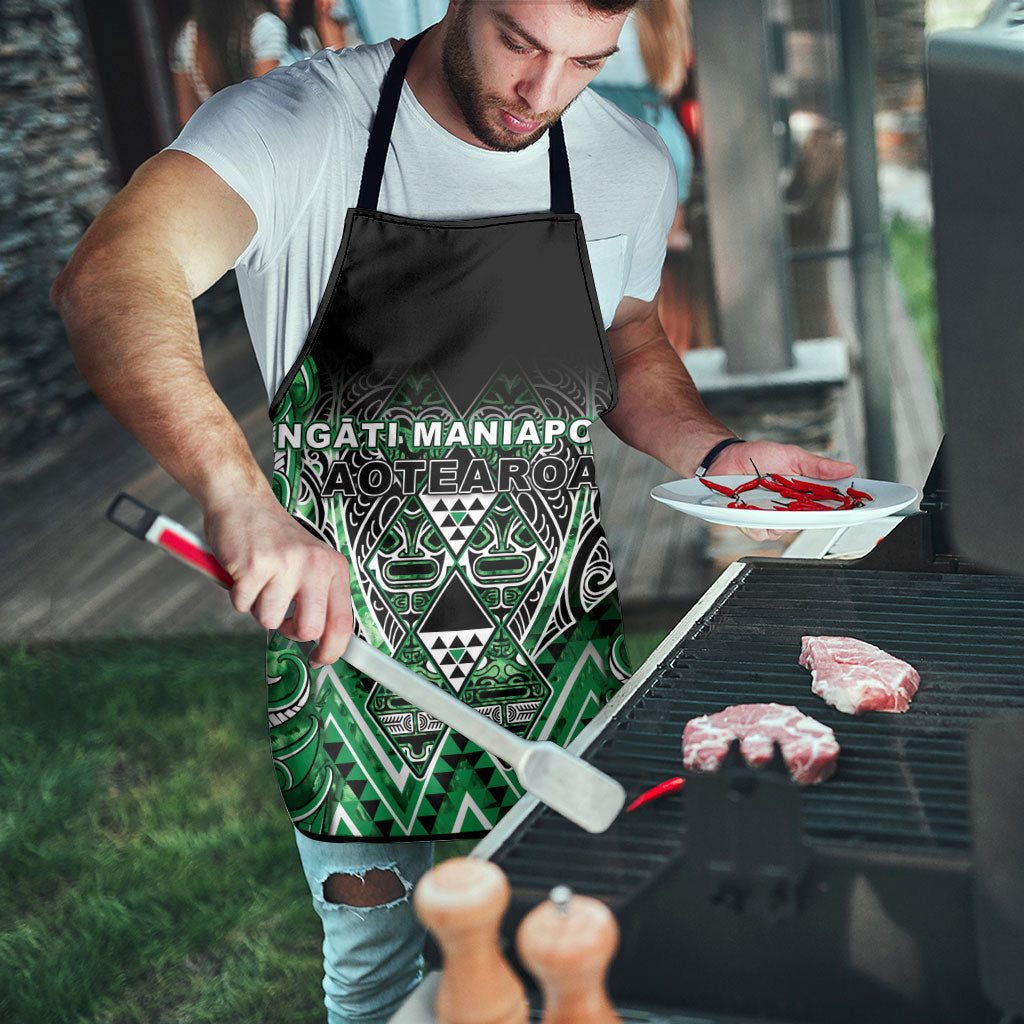 Aotearoa Ngati Maniapoto Apron Maori Tribal Green Paua Shell Pattern DT05 - Polynesian Pride