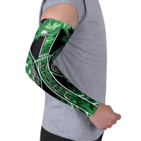 Aotearoa Ngati Maniapoto Arm Sleeves Maori Tribal Green Paua Shell Pattern DT05 - Polynesian Pride