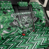 Aotearoa Ngati Maniapoto Back Car Seat Cover Maori Tribal Green Paua Shell Pattern DT05 - Polynesian Pride