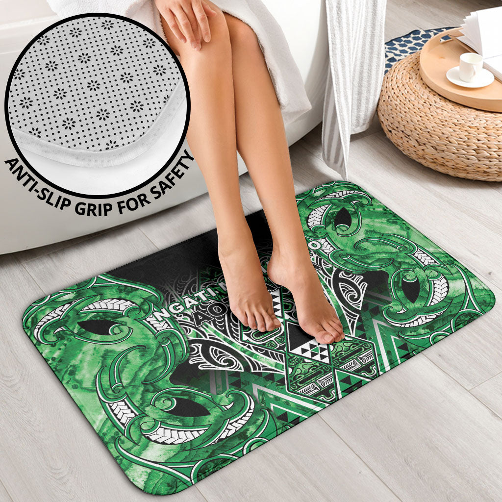 Aotearoa Ngati Maniapoto Bathroom Set Maori Tribal Green Paua Shell Pattern DT05 - Polynesian Pride