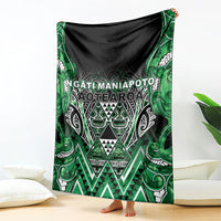 Aotearoa Ngati Maniapoto Blanket Maori Tribal Green Paua Shell Pattern DT05 - Polynesian Pride