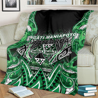 Aotearoa Ngati Maniapoto Blanket Maori Tribal Green Paua Shell Pattern DT05 - Polynesian Pride