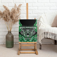Aotearoa Ngati Maniapoto Canvas Wall Art Maori Tribal Green Paua Shell Pattern DT05 - Polynesian Pride