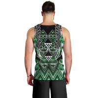 Aotearoa Ngati Maniapoto Men Tank Top Maori Tribal Green Paua Shell Pattern DT05 - Polynesian Pride