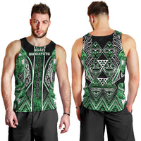 Aotearoa Ngati Maniapoto Men Tank Top Maori Tribal Green Paua Shell Pattern DT05 - Polynesian Pride