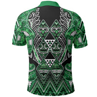 Aotearoa Ngati Maniapoto Polo Shirt Maori Tribal Green Paua Shell Pattern DT05 - Polynesian Pride