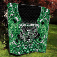 Aotearoa Ngati Maniapoto Quilt Maori Tribal Green Paua Shell Pattern DT05 - Polynesian Pride