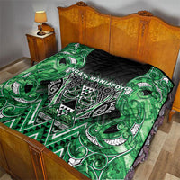 Aotearoa Ngati Maniapoto Quilt Maori Tribal Green Paua Shell Pattern DT05 - Polynesian Pride