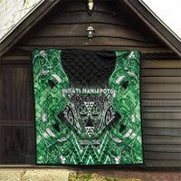 Aotearoa Ngati Maniapoto Quilt Maori Tribal Green Paua Shell Pattern DT05 - Polynesian Pride