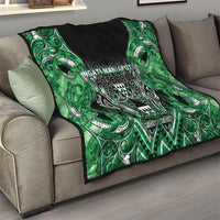 Aotearoa Ngati Maniapoto Quilt Maori Tribal Green Paua Shell Pattern DT05 - Polynesian Pride