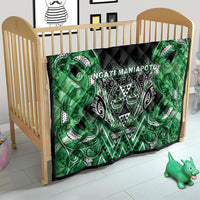 Aotearoa Ngati Maniapoto Quilt Maori Tribal Green Paua Shell Pattern DT05 - Polynesian Pride