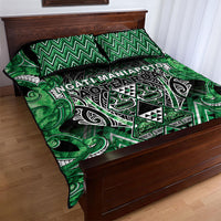 Aotearoa Ngati Maniapoto Quilt Bed Set Maori Tribal Green Paua Shell Pattern DT05 - Polynesian Pride