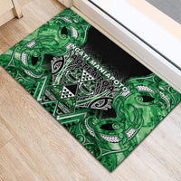 Aotearoa Ngati Maniapoto Rubber Doormat Maori Tribal Green Paua Shell Pattern DT05 - Polynesian Pride