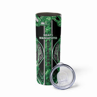 Aotearoa Ngati Maniapoto Skinny Tumbler Maori Tribal Green Paua Shell Pattern DT05 - Polynesian Pride