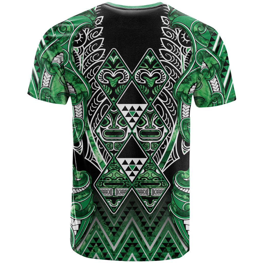 Aotearoa Ngati Maniapoto T Shirt Maori Tribal Green Paua Shell Pattern DT05 - Polynesian Pride