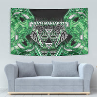 Aotearoa Ngati Maniapoto Tapestry Maori Tribal Green Paua Shell Pattern DT05 - Polynesian Pride