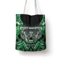 Aotearoa Ngati Maniapoto Tote Bag Maori Tribal Green Paua Shell Pattern DT05 - Polynesian Pride