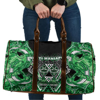 Aotearoa Ngati Maniapoto Travel Bag Maori Tribal Green Paua Shell Pattern DT05 Green - Polynesian Pride