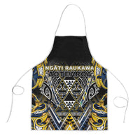 Aotearoa Ngati Raukawa Apron Maori Tribal Yellow And Navy Paua Shell Pattern DT05 Yellow - Polynesian Pride