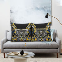 Aotearoa Ngati Raukawa Pillow Cover Maori Tribal Yellow And Navy Paua Shell Pattern DT05 - Polynesian Pride
