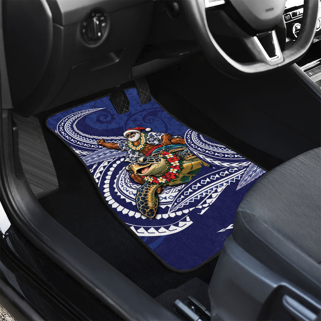 Samoa Christmas Car Mats Santa Riding Sea Turtle DT05 - Polynesian Pride