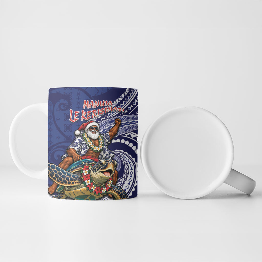 Samoa Christmas Ceramic Mug Santa Riding Sea Turtle DT05 - Polynesian Pride