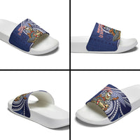 Samoa Christmas Slide Sandals Santa Riding Sea Turtle DT05 - Polynesian Pride