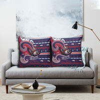 American Samoa Christmas Pillow Cover Santa Riding Bald Eagle DT05 - Polynesian Pride