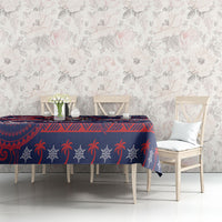 American Samoa Christmas Tablecloth Santa Riding Bald Eagle DT05 - Polynesian Pride