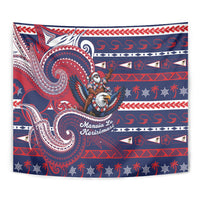 American Samoa Christmas Tapestry Santa Riding Bald Eagle DT05 - Polynesian Pride