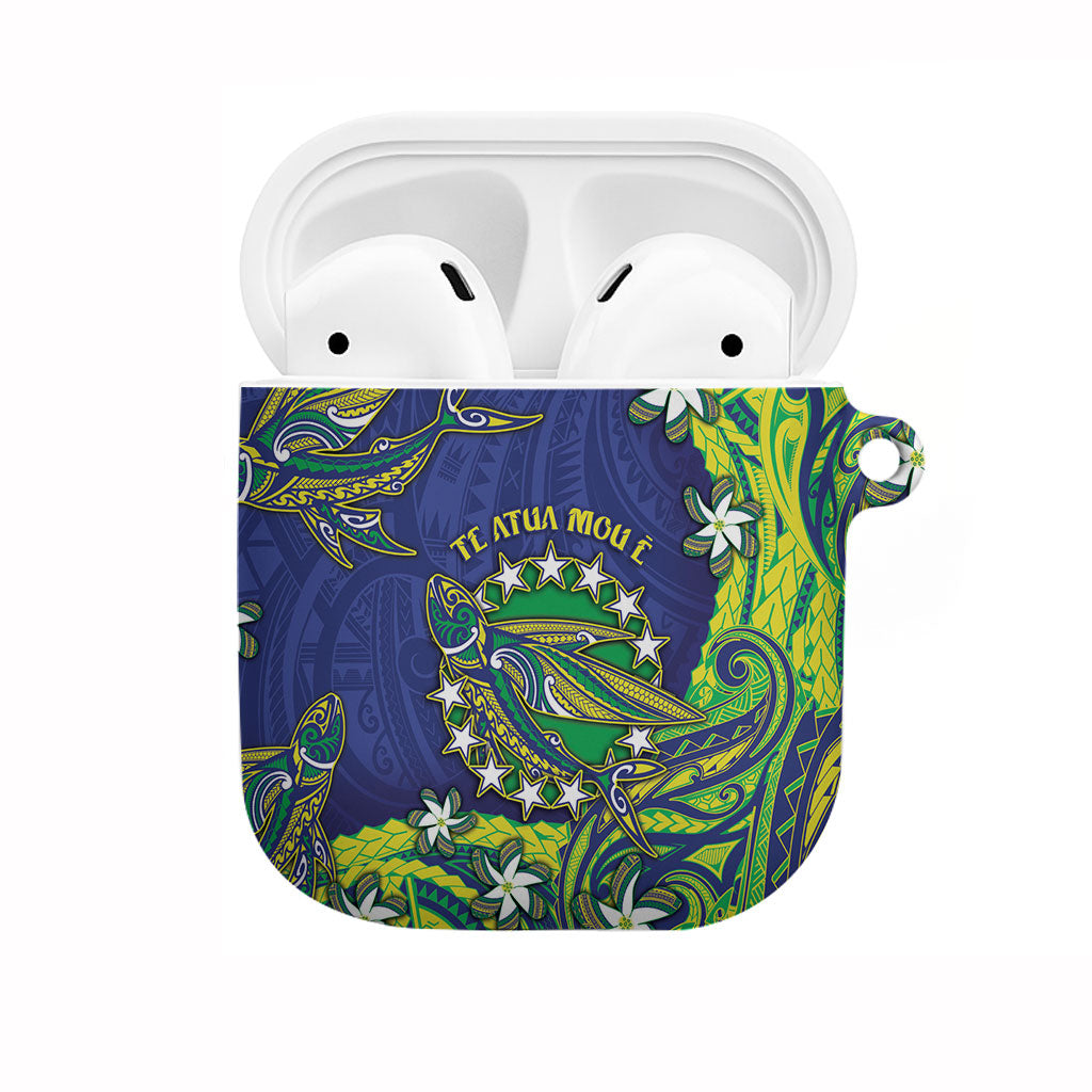 Cook Islands Language Week AirPods Case Flying Fish 15 Stars Tribal Patterns
