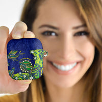 Cook Islands Language Week AirPods Case Flying Fish 15 Stars Tribal Patterns