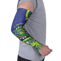 Cook Islands Language Week Arm Sleeves Flying Fish 15 Stars Tribal Patterns