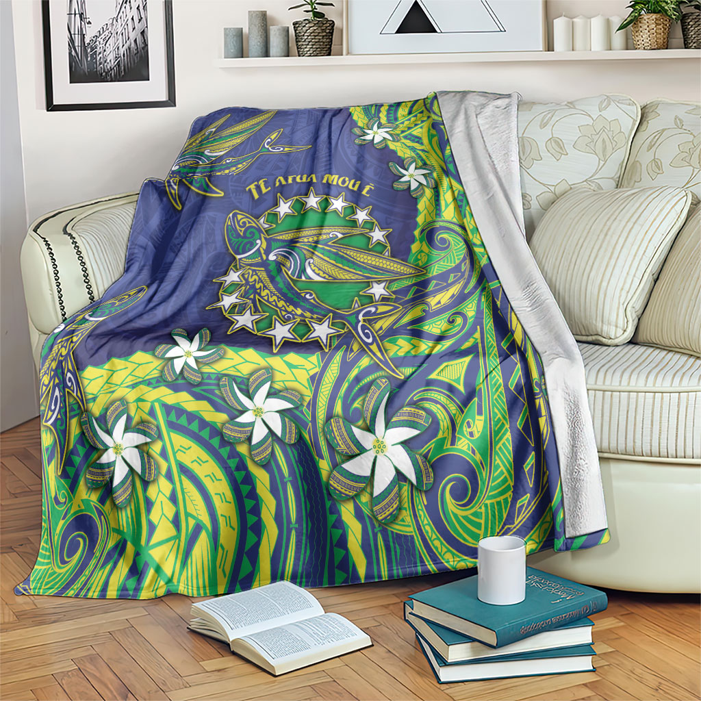 Cook Islands Language Week Blanket Flying Fish 15 Stars Tribal Patterns