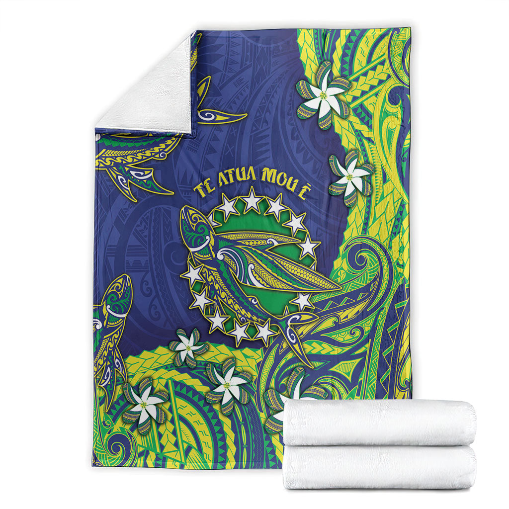Cook Islands Language Week Blanket Flying Fish 15 Stars Tribal Patterns