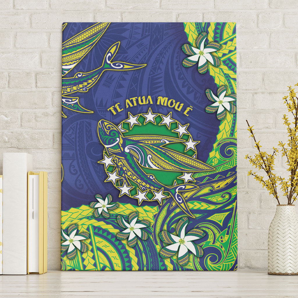 Cook Islands Language Week Canvas Wall Art Flying Fish 15 Stars Tribal Patterns