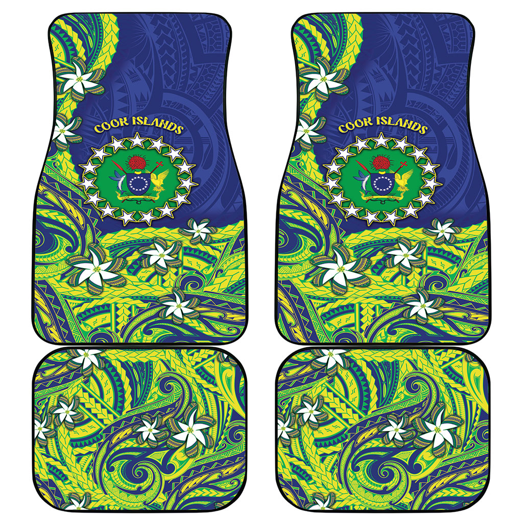 Cook Islands Language Week Car Mats Flying Fish 15 Stars Tribal Patterns