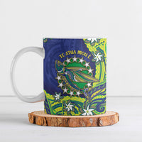 Cook Islands Language Week Ceramic Mug Flying Fish 15 Stars Tribal Patterns