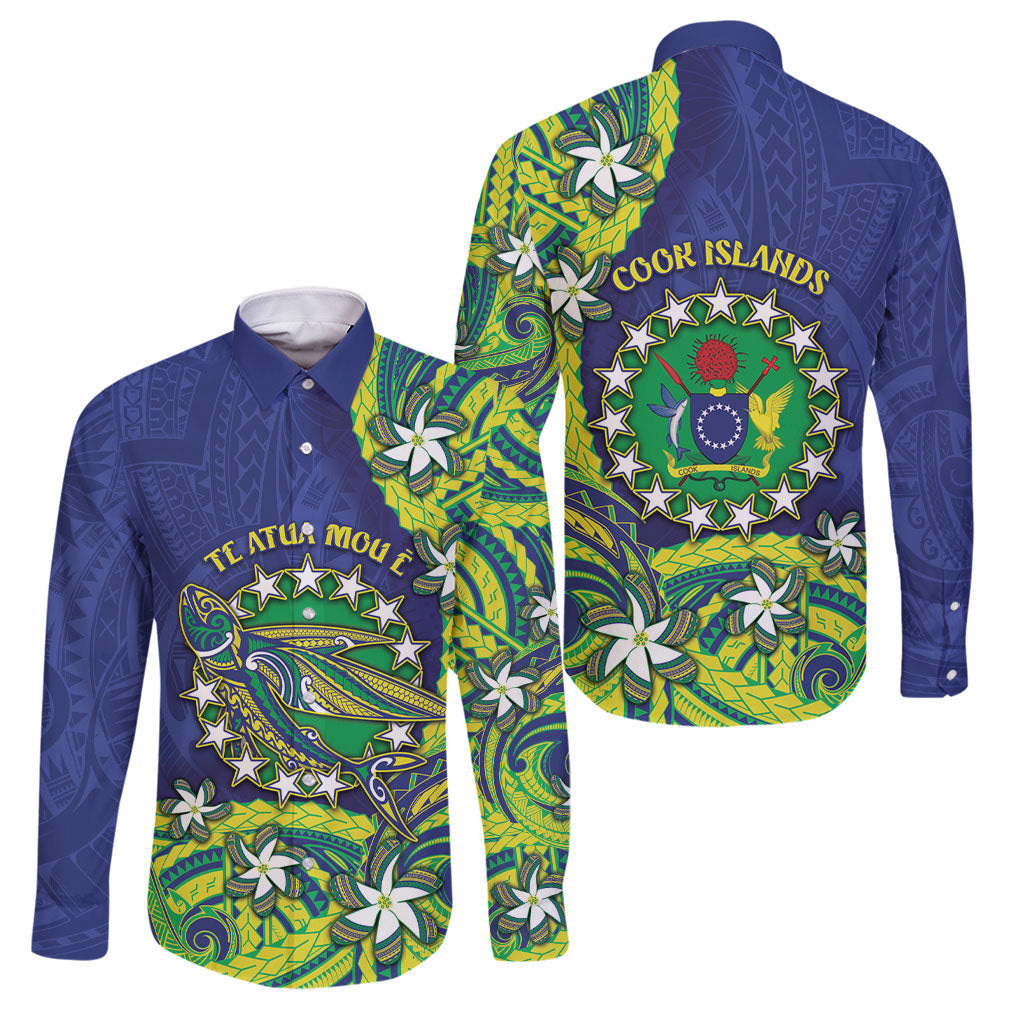 Cook Islands Language Week Family Matching Summer Maxi Dress and Hawaiian Shirt Flying Fish 15 Stars Tribal Patterns