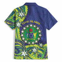 Cook Islands Language Week Hawaiian Shirt Flying Fish 15 Stars Tribal Patterns