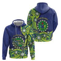Cook Islands Language Week Hoodie Flying Fish 15 Stars Tribal Patterns