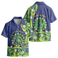 Cook Islands Language Week Kid Hawaiian Shirt Flying Fish 15 Stars Tribal Patterns