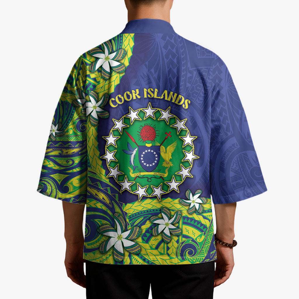 Cook Islands Language Week Kimono Flying Fish 15 Stars Tribal Patterns