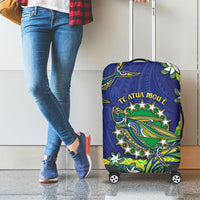 Cook Islands Language Week Luggage Cover Flying Fish 15 Stars Tribal Patterns