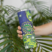 Cook Islands Language Week Skinny Tumbler Flying Fish 15 Stars Tribal Patterns