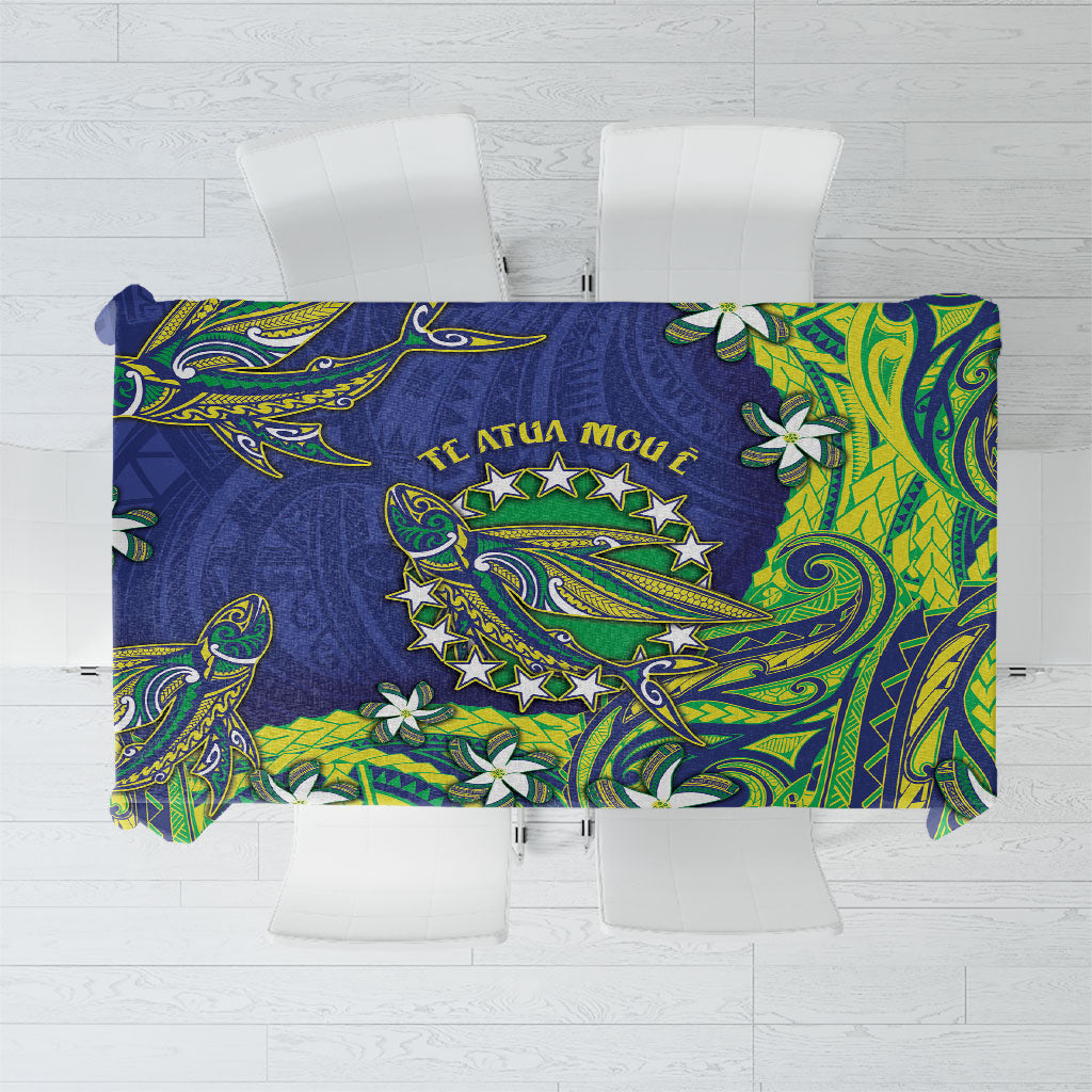 Cook Islands Language Week Tablecloth Flying Fish 15 Stars Tribal Patterns