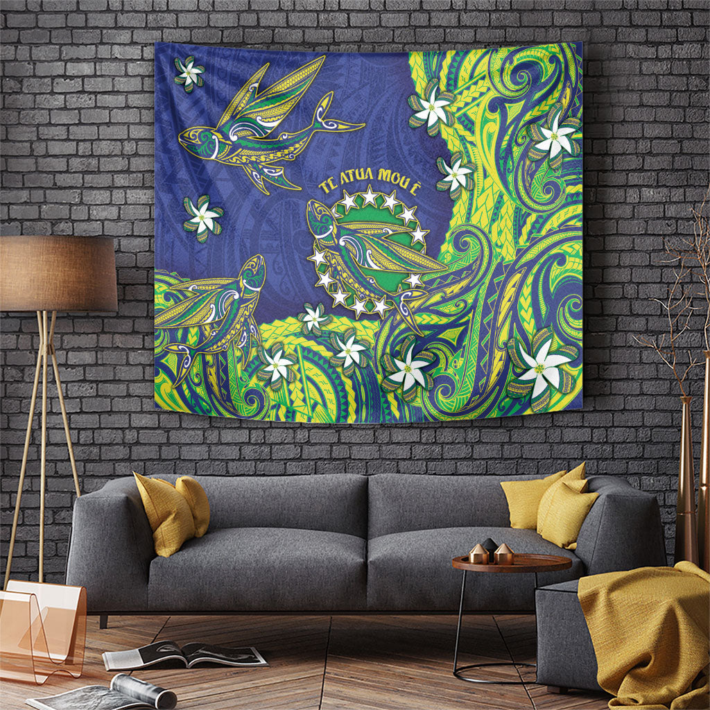 Cook Islands Language Week Tapestry Flying Fish 15 Stars Tribal Patterns